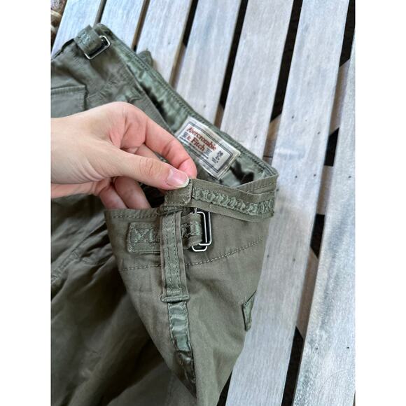 Vintage Y2K Abercombie & Fitch Green Cargo Military Pants - Picture 9 of 12